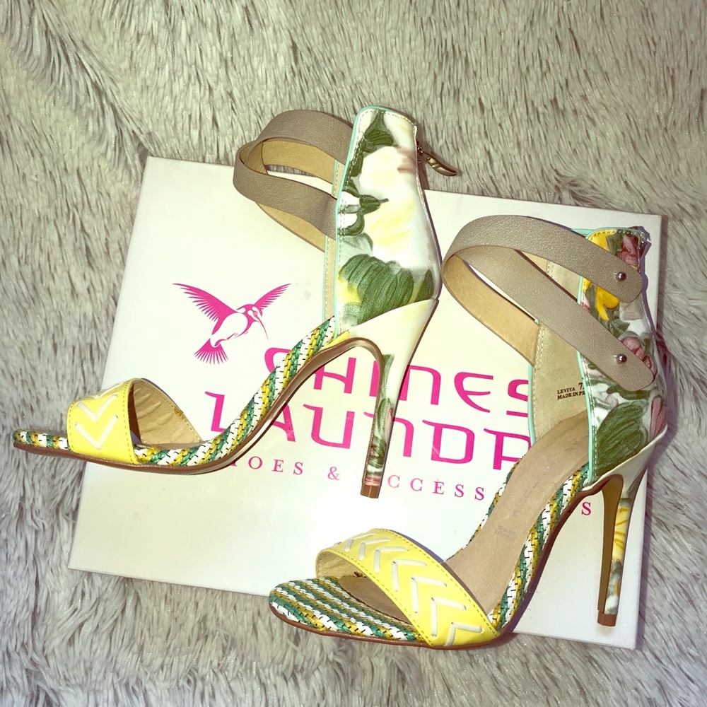 Flower Printed Heels